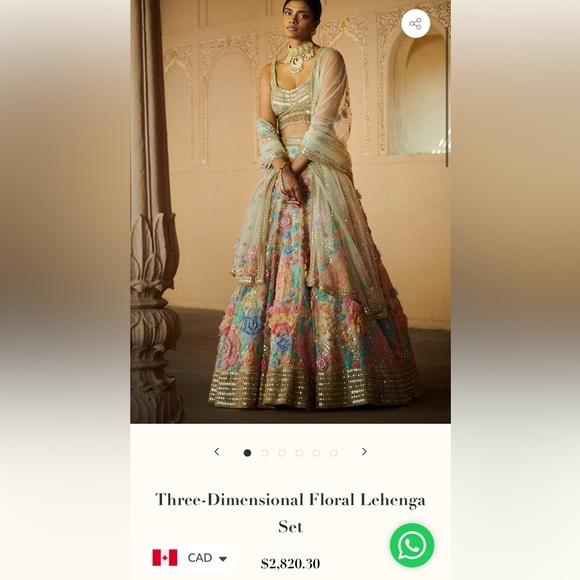 Seema Gujral Lehnga- 3D Floral - Picture 2 of 5